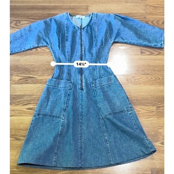 APIECE APART Fernwood Denim A-line Dress size 2 / US XS - Picture 6 of 12